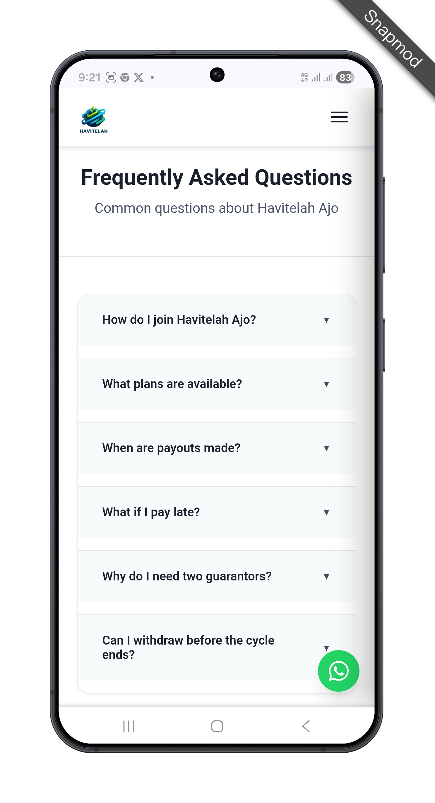 Havitelahfinancials Screenshot