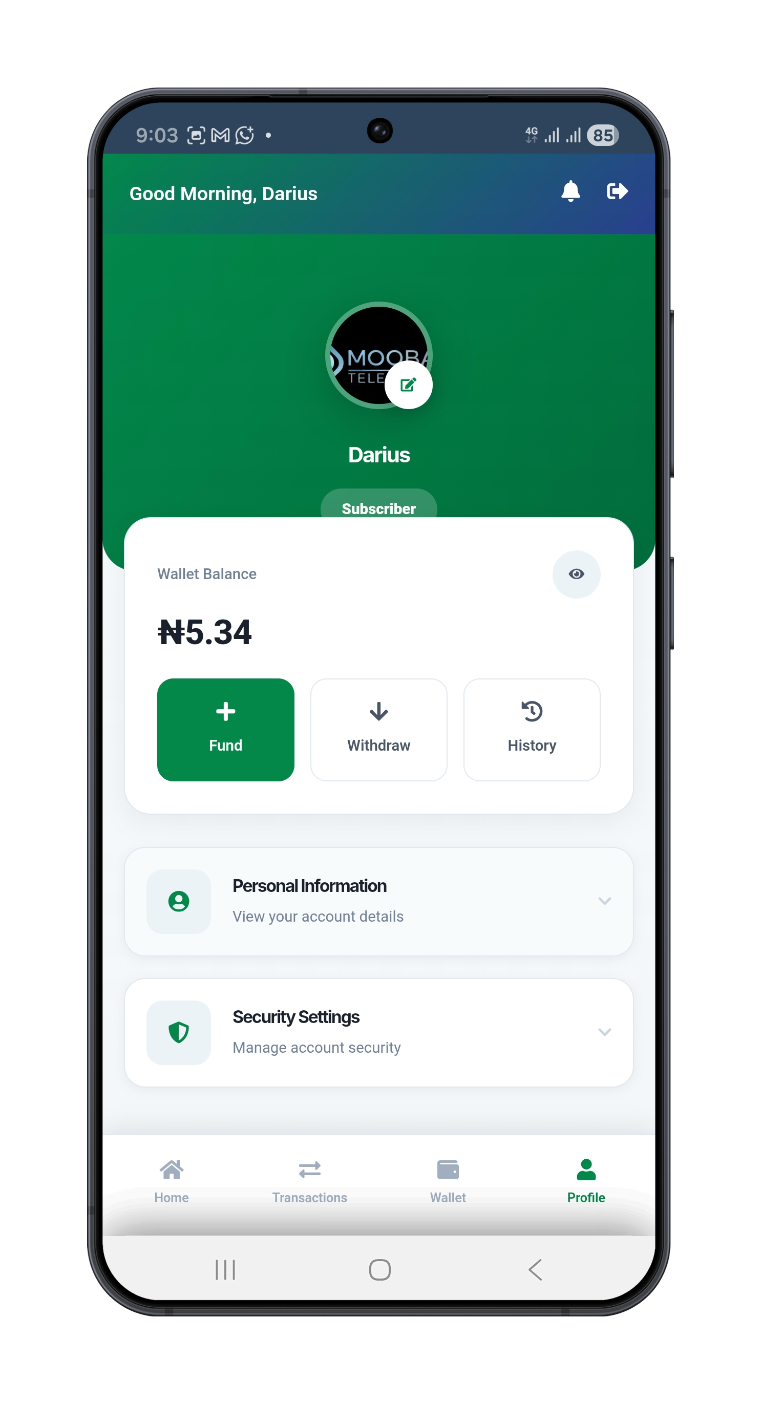 Omoobatelecom Screenshot